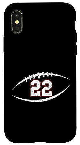 iPhone XXS 22 Number Vintage Football Player 22 Lucky Number Birthday Case