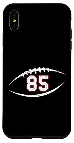 iPhone XS Max 85 Number Vintage Football Player 85 Lucky Number Birthday Case