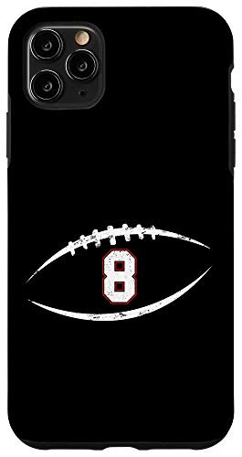 iPhone 11 Pro Max 8 Number Vintage Football Player 8 Lucky Number Birthday Case