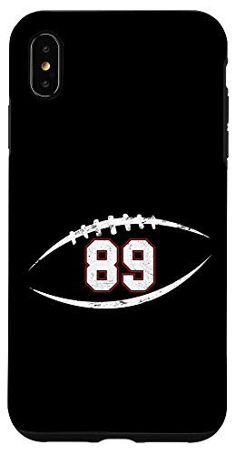 iPhone XS Max 89 Number Vintage Football Player 89 Lucky Number Birthday Case