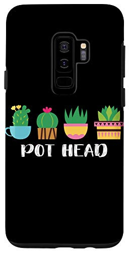 Galaxy S9 Funny Pot Head Succulent Cacti Gardener Plant Lover Gift Case