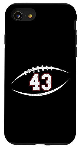 iPhone SE 2020  7  8 43 Number Vintage Football Player 43 Lucky Number Birthday Case