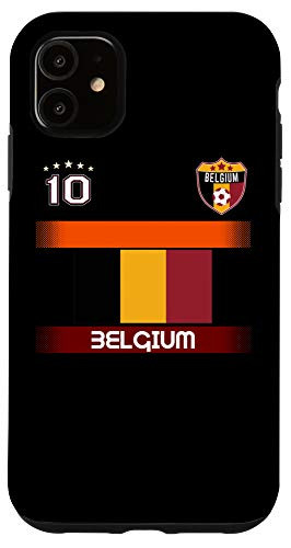 iPhone 11 Belgium Soccer design with Belgium Shield and number 10 Case