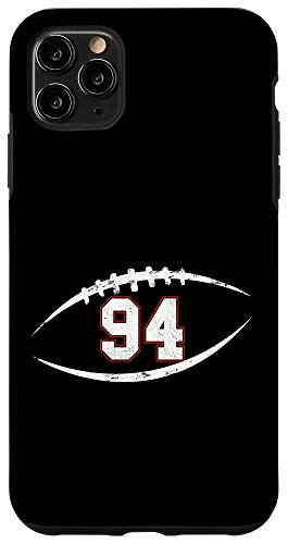iPhone 11 Pro Max 94 Number Vintage Football Player 94 Lucky Number Birthday Case