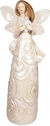 AngelStar 10368 Adoring Rose Angel Porcelain Figurine, 10-1/2-Inch