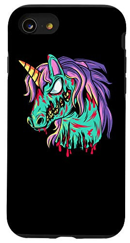 iPhone SE 2020  7  8 Funny Zombie Unicorn Head Skull Monster Skeleton Zombiecorn Case