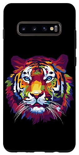 Galaxy S10 Colorful Tiger Head Gift Case