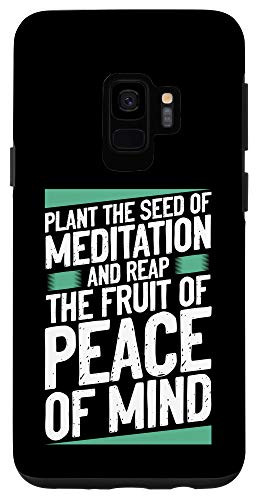 Galaxy S9 Meditation Yoga Peace of Mind Yogi Meditating Quote Case