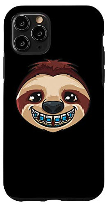 iPhone 11 Pro Cute Sloth Head With Dental Braces Dental Dentist Dentistry Case iPhone 11 Pro Cute Sloth Head With Dental Braces Dental Dentist Dentistry Case