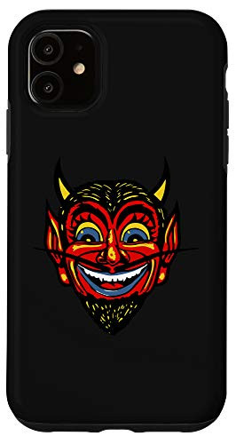 iPhone 11 Vintage Halloween Scary Red Devil Head Case