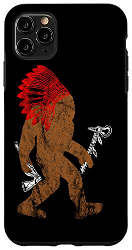 iPhone 11 Pro Max Native American Bigfood Indian Chief Sasquatch Headdress Case