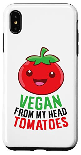 iPhone XS Max Vegan Gift Vegan From My Head Tomatoes Vegetarian Case