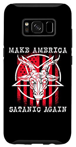 Galaxy S8 Satanic Shirt - Pentagram Goat Head Baphomet Occult Apparel Case