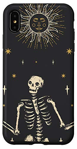 iPhone XS Max Halloween Skeleton with Stars and Sun Case