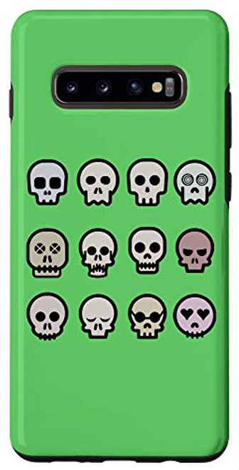 Galaxy S10 12 Skulls of the Dead Skeleton Heads Creepy Halloween Haunt Case Galaxy S10 12 Skulls of the Dead Skeleton Heads Creepy Halloween Haunt Case