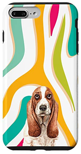 iPhone 7 Plus8 Plus Basset Hound Dog Rainbow Zebra Print Animal Head Case