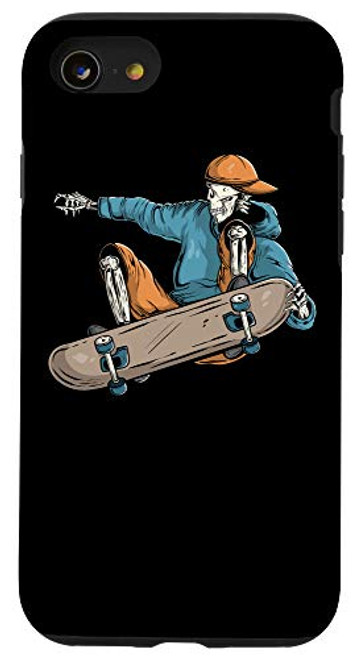 iPhone SE 2020 7 8 Cool Skateboarder Skeleton with Skateboard Skater Gift Case iPhone SE 2020 7 8 Cool Skateboarder Skeleton with Skateboard Skater Gift Case