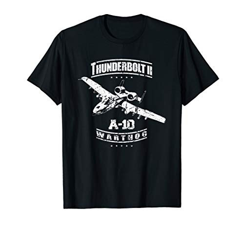 A-10 Thunderbolt II Warthog USAF Attack Jet Distressed T-Shirt