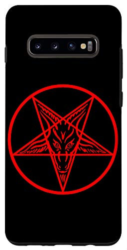 Galaxy S10 Satanic goat head Baphomet inverted pentagram occult symbol Case