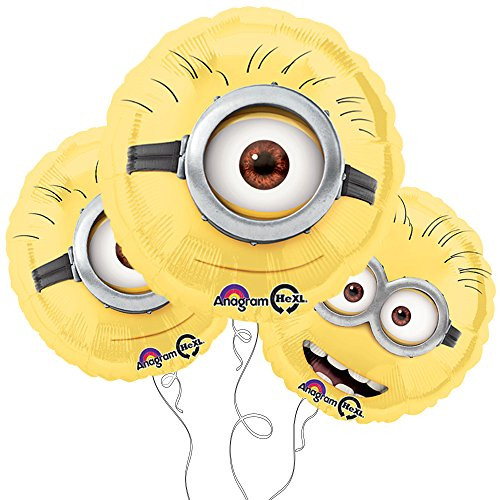AAAAA Despicable Me Minion 18" Round Mylar Balloon 3pk