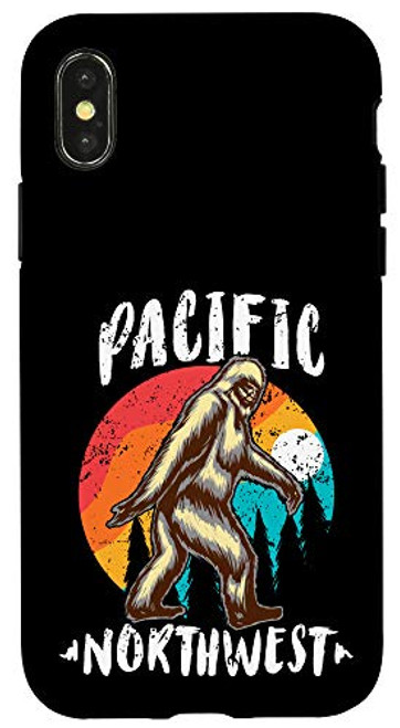 iPhone XXS Pacific Northwest Outdoors Mountain Hiking Bigfoot PNW Gift Case iPhone XXS Pacific Northwest Outdoors Mountain Hiking Bigfoot PNW Gift Case