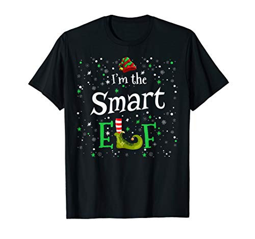 Im The Smart Elf Funny Group Matching Family PJ Xmas Gift T-Shirt