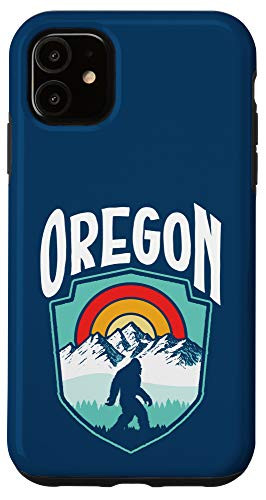 iPhone 11 Oregon Vintage Sasquatch Outdoor Badge Bigfoot   Mountains Case