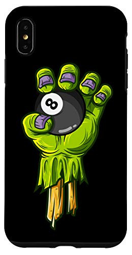 iPhone XS Max Zombie Hands Pool Ball Number 8 Funny Halloween Horror Scary Case