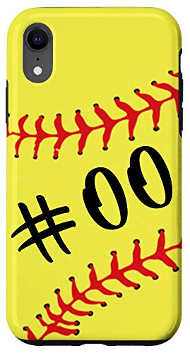 iPhone XR Softball Player 00 Back No 00 Jersey Number Sport Gift Case