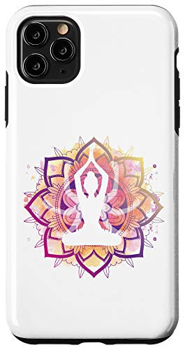 iPhone 11 Pro Max Yoga and Meditation sitting Pose hamsa Hand Sukhasna Case