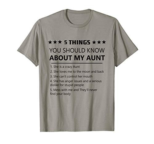 5 Things You Should Know About My Aunt Niece Nephew Family T-Shirt