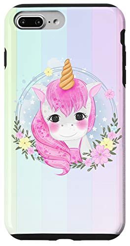 iPhone 7 Plus8 Plus Unicorn Face Floral Head Cute Animal Lover Case