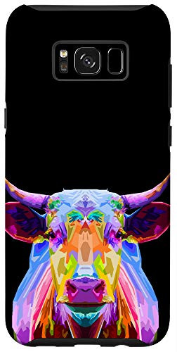 Galaxy S8 bull Phone Case Colorful Roaring bull head Artistic Case