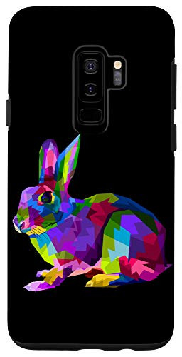 Galaxy S9 rabbit Phone Case Colorful Roaring rabbit head Artistic Case