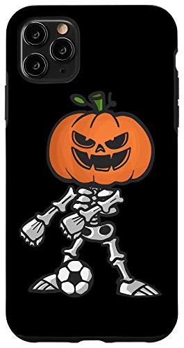 iPhone 11 Pro Max Skeleton Soccer Halloween  Pumpkin Skull Head Floss Case