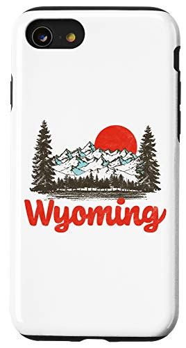 iPhone SE 2020  7  8 Retro Wyoming Outdoors 80s Mountain Vintage style Case
