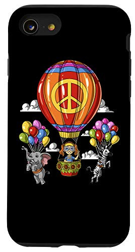 iPhone SE 2020  7  8 Hippie Peace Sign Hot Air Balloon Festival Women Girls Kids Case