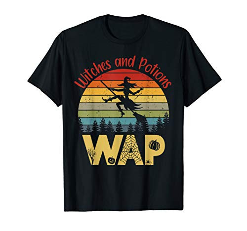 WAP Witches And Potions Retro Sunset Vintage Witch T-Shirt