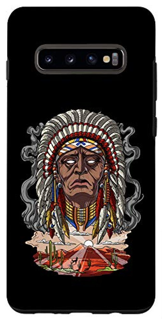 Galaxy S10 Native American Chief Indian Headdress War Bonnet Mythology Case Galaxy S10 Native American Chief Indian Headdress War Bonnet Mythology Case