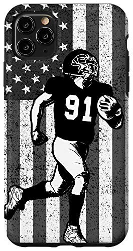 iPhone 11 Pro Max 91 Number 91 American Football Player Case