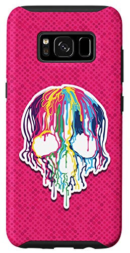 Galaxy S8 Day Of The Dead Colorful Sugar Skull Melting Skeleton Head Case