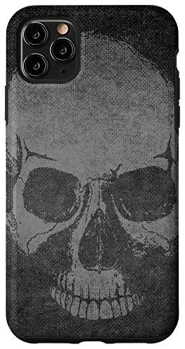 iPhone 11 Pro Max Skull - Grunge Cool Gray Skeleton Head Case