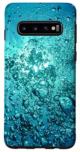 Galaxy S10 Cool Ocean Water Blue Bubbles - Underwater Air Bubbling Gift Case