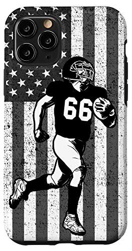 iPhone 11 Pro 66 Number 66 American Football Player Case