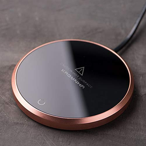 Coffee Mug Warmer - KRGMNHR 18Watt Auto Shut Off Cup Warmer for Home Office Desk Use Electric Beverage Warmer Heating Plate for CocoaTea Water Milk Rose Gold