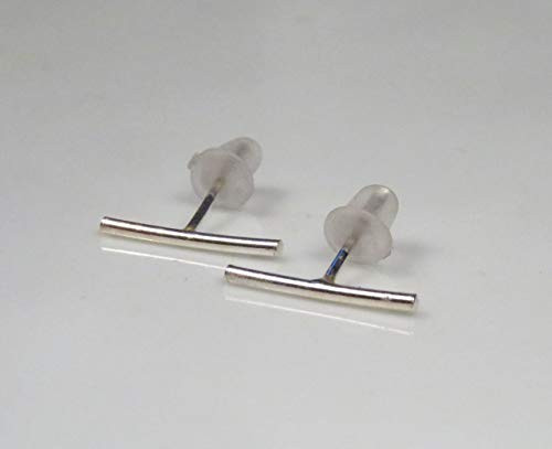 Minimalist Bar Earrings Sterling Silver Stick Stud Earrings