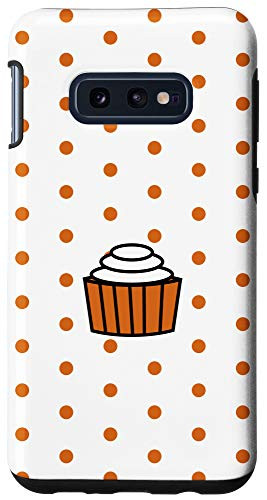 Galaxy S10e Cupcake with Dotted Background Case