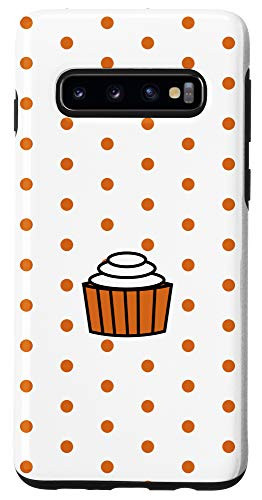 Galaxy S10 Cupcake with Dotted Background Case
