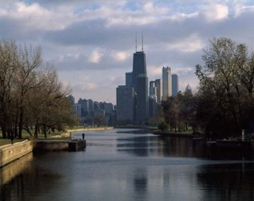 Posterazzi Lincoln Park Lagoon Chicago Cook County Illinois Poster Print by Panoramic Images 16 x 12