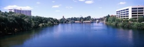Posterazzi Buildings at the waterfront River Spokane Washington State USA Poster Print 18 x 6